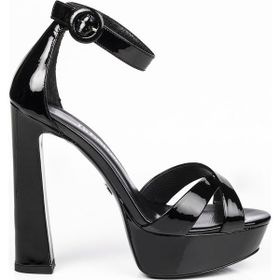 Jabotter Cross Siyah Rugan 14 cm Platform Topuklu Ayakkabı