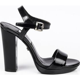 Jabotter Daff Siyah Rugan 13 cm Platform Topuklu Ayakkabı