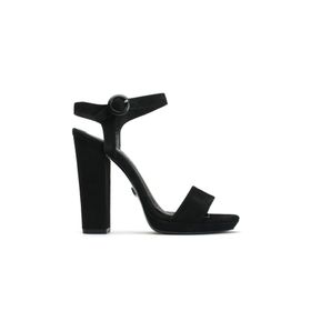 Jabotter Daff Siyah Süet 13 cm Platform Topuklu Ayakkabı