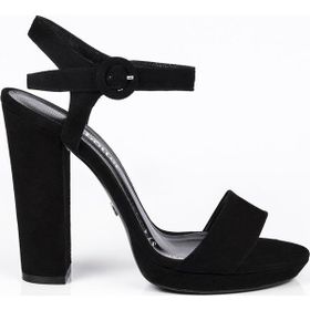 Jabotter Daff Siyah Süet 13 cm Platform Topuklu Ayakkabı