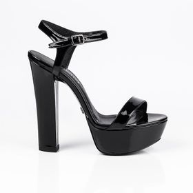 Jabotter Dasha Siyah Rugan 14 cm Platform Topuklu Ayakkabı