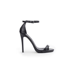 Jabotter Elegant Siyah 10 cm Deri Topuklu Ayakkabı