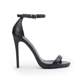 Jabotter Elegant Siyah 10 cm Deri Topuklu Ayakkabı