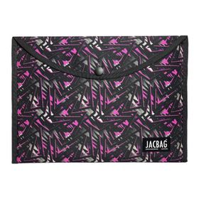 Jacbag Geometrik A4 Çıtçıtlı Dosya Defter Tablet Pembe Kadın Evrak Çantası