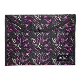 Jacbag Geometrik A4 Çıtçıtlı Dosya Defter Tablet Pembe Kadın Evrak Çantası
