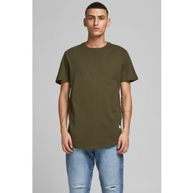 Jack & Jones 12113648 Haki Essentials Jjenoa Pamuklu Bisiklet Yaka Erkek T-Shirt