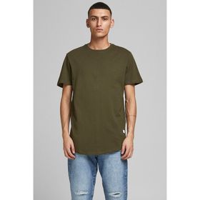 Jack & Jones 12113648 Haki Essentials Jjenoa Pamuklu Bisiklet Yaka Erkek T-Shirt