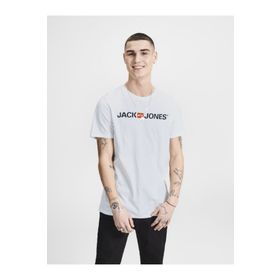 Jack & Jones 12137126 Beyaz Erkek T-Shirt