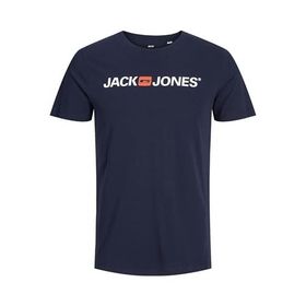 Jack & Jones 12137126 Lacivert Jjecorp Logo Tee Ss Crew Neck Noos Erkek T-shirt