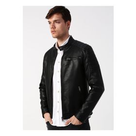 Jack & Jones 12147218 Erkek Jjerocky Jacket Noos Pıu Suni Deri Mont