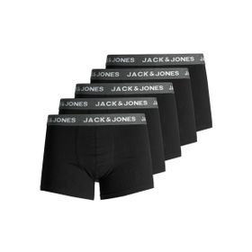 Jack & Jones 12165348 Liver Dark Grey Melange Açık Gri - Lacivert - Koyu Gri - Bordo - Yeşil 5'li Erkek Boxer