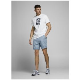 Jack & Jones 12165604 Jpstbowie Jjshorts Solid Normal Bel Düz Açık Mavi Erkek Şort