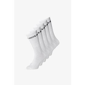 Jack & Jones 12179475-White Jacbasic Logo Tennis Sock 5 Pack Noos Unisex Beyaz Çorap