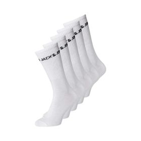 Jack & Jones 12179475-White Jacbasic Logo Tennis Sock 5 Pack Noos Unisex Beyaz Çorap
