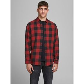 Jack & Jones 12181602 Ekoseli Kırmızı Erkek Gömlek