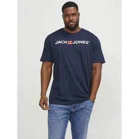 Jack & Jones 12184987 Carp Logo Büyük Beden Erkek Tişört