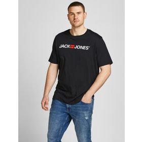 Jack & Jones 12184987 Siyah Jack Jones Yazılı Erkek T-shirt
