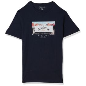 Jack & Jones 12191762 Klasik Logo Baskılı Lacivert 3'lü Erkek T-shirt