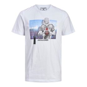 Jack & Jones 12206628 Jconate Ss Tee Crew Neck O Yaka Regular Fit Baskılı Mavi Erkek T-shirt
