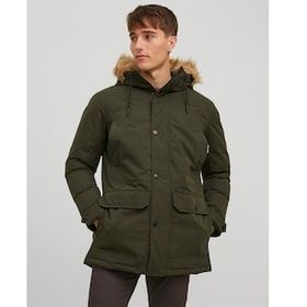 Jack & Jones 12211948 Erkek Kapüşonlu Kaban