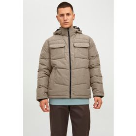 Jack & Jones 12212233 Bej Jjbrady Regular Fit Yalıtımlı Kapüşonlu Şişme Erkek Mont