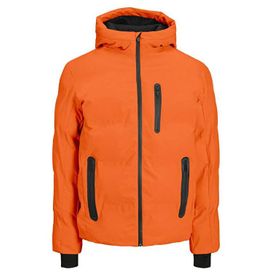 Jack & Jones 12215507 Mandarin Turuncu Jcoheat Puffer Sn Günlük Erkek Mont