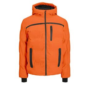 Jack & Jones 12215507 Mandarin Turuncu Jcoheat Puffer Sn Günlük Erkek Mont