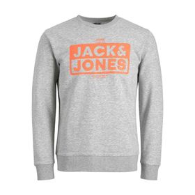 Jack & Jones 12219815 Jcokım Light Grey Melange Gri Erkek Sweatshirt