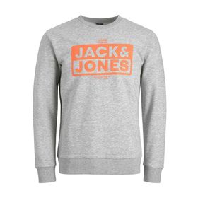 Jack & Jones 12219815 Jcokım Light Grey Melange Gri Erkek Sweatshirt