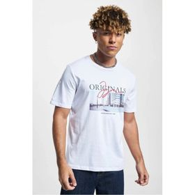 Jack & Jones 12228257 Beyaz Erkek T-Shirt