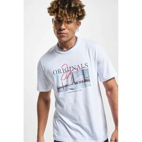Jack & Jones 12228257 Beyaz Erkek T-Shirt