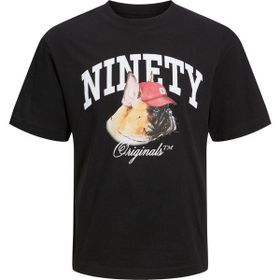 Jack & Jones 12229290-Black Jordenım Dog Tee Ss Crew Neck Siyah Erkek T-shirt