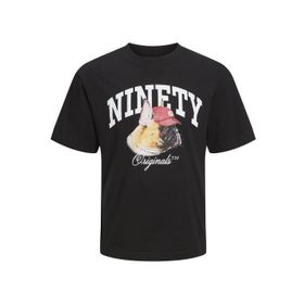 Jack & Jones 12229290-Black Jordenım Dog Tee Ss Crew Neck Siyah Erkek T-shirt