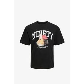 Jack & Jones 12229290-Black Jordenım Dog Tee Ss Crew Neck Siyah Erkek T-shirt