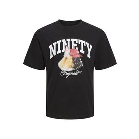 Jack & Jones 12229290-Black Jordenım Dog Tee Ss Crew Neck Siyah Erkek T-shirt