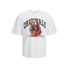 Jack & Jones 12229290-Brigh Jordenım Dog Tee Ss Crew Neck Beyaz Erkek T-shirt