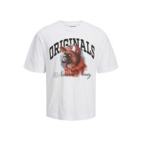 Jack & Jones 12229290-Brigh Jordenım Dog Tee Ss Crew Neck Beyaz Erkek T-shirt