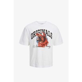 Jack & Jones 12229290-Brigh Jordenım Dog Tee Ss Crew Neck Beyaz Erkek T-shirt