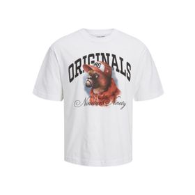 Jack & Jones 12229290-Brigh Jordenım Dog Tee Ss Crew Neck Beyaz Erkek T-shirt