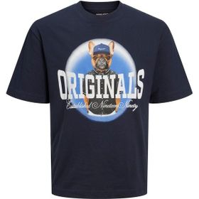 Jack & Jones 12229290-Navy Jordenım Dog Tee Ss Crew Neck Lacivert Erkek T-shirt