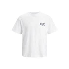 Jack & Jones 12234270-Brigh Jorpalma Back Tee Ss Crew Neck Beyaz Erkek T-shirt