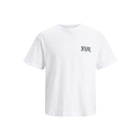 Jack & Jones 12234270-Brigh Jorpalma Back Tee Ss Crew Neck Beyaz Erkek T-shirt