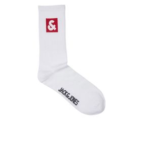 Jack & Jones 12234438 Jacli Logo Tennis Beyaz Erkek Çorap