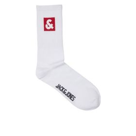 Jack & Jones 12234438 Jacli Logo Tennis Beyaz Erkek Çorap
