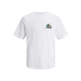 Jack & Jones 12235304 Jorcabana Graphic Tee SS Crew Neck LN Beyaz Erkek T-Shirt