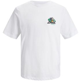 Jack & Jones 12235304 Jorcabana Graphic Tee SS Crew Neck LN Beyaz Erkek T-Shirt