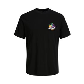 Jack & Jones 12235304 Jorcabana Graphic Tee SS Crew Neck LN Siyah Erkek T-Shirt