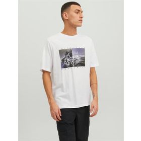 Jack & Jones 12235522 Jorsplash Photo Tee Ss Crew Neck Beyaz Erkek T-shirt