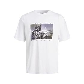 Jack & Jones 12235522 Jorsplash Photo Tee Ss Crew Neck Beyaz Erkek T-shirt