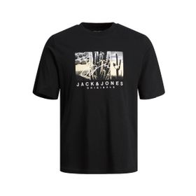 Jack & Jones 12235522 Jorsplash Photo Tee Ss Crew Neck Siyah Erkek T-shirt